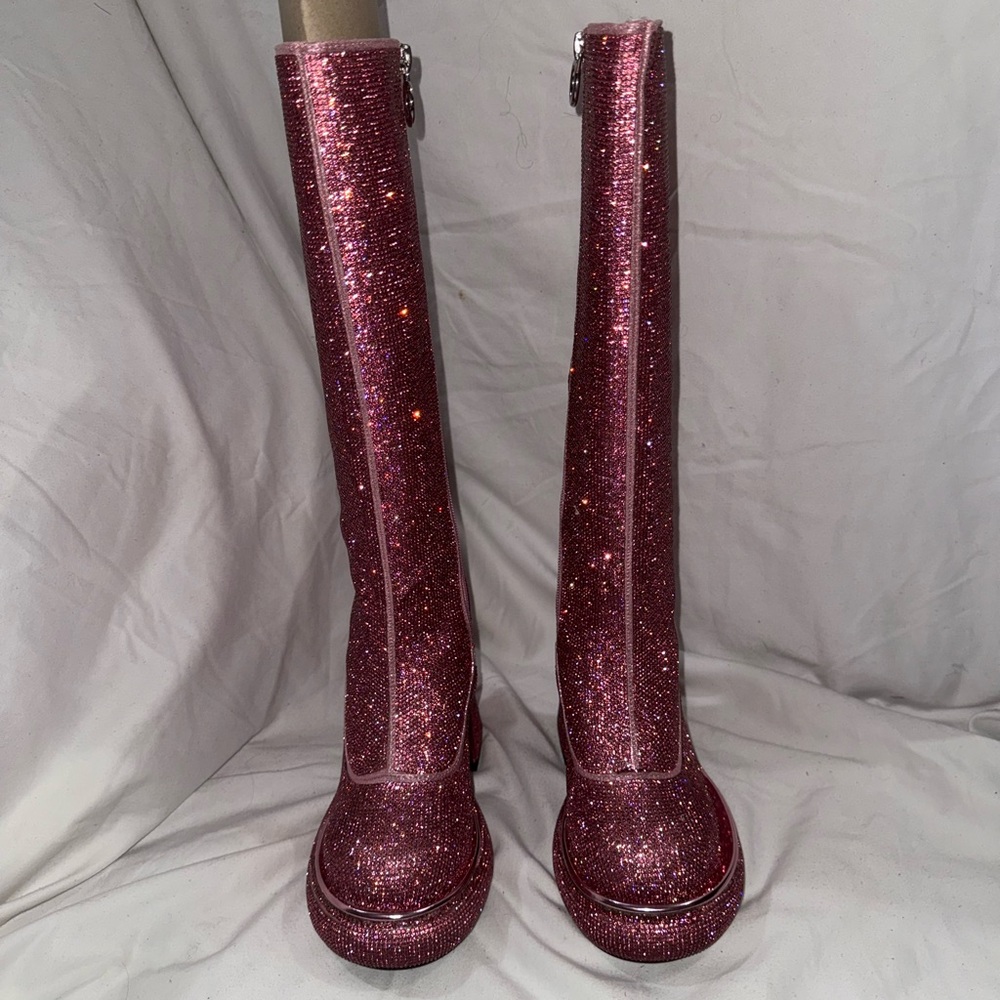 Dolls Kill Sugar Thrillz Bling It Up Platform Gogo Boots